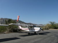 N3978S @ SZP - 1964 Cessna 172E, Lycoming O-360 180 Hp upgrade by Air Plains approved STC. Original engine a Continental O-300 of 145 hp. Parked near Rwy 04 Windsock. - by Doug Robertson