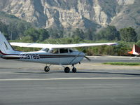 N3378S @ SZP - Cessna A185F SKYWAGON, Continental IO-520-D 300 Hp, 3-blade CS prop, landing roll Rwy 22 - by Doug Robertson