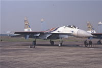09 BLUE @ EBOS - Russian Knights waiting for a demonstration at the Ostend Airshow in 1994. - by Raymond De Clercq