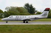 F-HBMR @ LFRB - Cessna 550 Citation II, Taxiing to holding point rwy 25L, Brest-Bretagne airport (LFRB-BES) - by Yves-Q