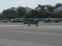 N97172 @ SZP - 1984 Cessna 172P SKYHAWK II, Lycoming O-320-D2J 160 Hp, flaps landing roll Rwy 22 - by Doug Robertson