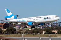 N220AU @ KSAT - 12R approach.