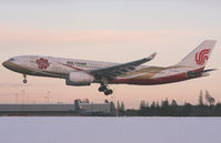 B-6075 @ ARN - On very short final runway 01L.