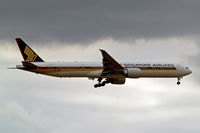 9V-SWJ @ EGLL - Boeing 777-312ER [34575] (Singapore Airlines) Home~G 06/07/2010. On approach 27L. - by Ray Barber