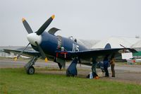 F-AZXJ @ LFRN - Hawker Sea Fury FB.11, Static display, Rennes-St Jacques airport (LFRN-RNS) Air show 2014 - by Yves-Q