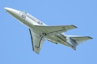 M101 @ LFRJ - French naval aviation Dassault Falcon 10 MER, Take off rwy 26, Landivisiau naval air base (LFRJ) - by Yves-Q