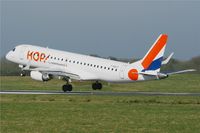 F-HBLD @ LFRB - Embraer ERJ-190LR, Landing rwy 25L, Brest-Bretagne Airport (LFRB-BES) - by Yves-Q