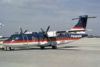 I-ATRJ @ EDDM - Aerospatiale ATR-42-312 [057] (Avianova) Munich-Franz Josef Strauss~D 09/09/1993. From a slide. - by Ray Barber