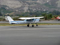 N704JH @ SZP - 1976 Cessna 150M, Continental O-200 100 Hp, landing roll Rwy 22 - by Doug Robertson
