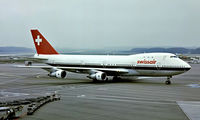 HB-IGB @ LSZH - Boeing 747-257B [20117] (Swissair) Zurich~HB 10/09/1981. From a slide.