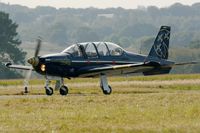 F-SEYG @ LFRU - Socata TB30 Epsilon (F-SEYG), French Air Force Aerobatics Team Cartouche Doré, Morlaix-Ploujean airport (LFRU-MXN) air show in september 2014 - by Yves-Q