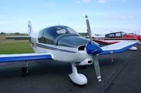 F-HAJB @ LFRU - Robin DR 400-120, Static display, Morlaix-Ploujean airport (LFRU-MXN) air show in september 2014 - by Yves-Q