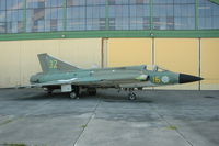 35496 @ ESOW - Saab J35F Draken fighter in the Västerås Flygmuseum.