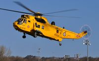 ZH545 - Off Airport. Rescue helicopter operated by 22 Squadron RAF lifting off from King George V Playing Fields, Ashleigh Road, Swansea after an overnight stop for repairs. - by Roger Winser