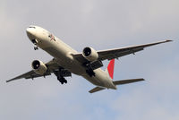 JA733J @ EGLL - Boeing 777-346ER [32432] (Japan Airlines) Home~G 28/03/2010. On approach 27R in earlier scheme. - by Ray Barber