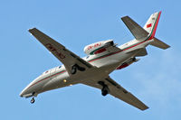 CN-AMJ @ EGLL - Cessna Citation Excel S+ [560-6042] (Royal Moroccan Air Force) Home~G 28/03/2010. On approach 27R.