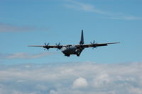 ZH888 @ EGFH - RAF Hercules C5 coded 888 of the Lyneham Transport Wing makes a practice approach to Runway 22 - by Roger Winser