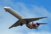 LN-RMS @ EGLL - McDonnell-Douglas DC-9-81 [53368] (SAS Scandinavian Airlines) Home~G 24/08/2009. On approach 27R.