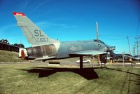 55-3667 @ KSTL - At the gate of the Air National Guard Base at St Louis, Missouri International Airport in 1991.