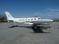 N888N @ E16 - A transient Cessna 340 sits in front of the South County Magnum Aviation hangar. - by Chris L.