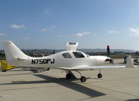 N750PJ @ CMA - 2007 Lancair PROPJET IV-P, Walter M601E-11 Turbine 750 shp, cruise 325 kts, max 345 kts, climb 7,000 ft/min. solo, 4,000 ft/min. at gross wt. 3-blade CS prop, 4 seats, pressurized, range 1,400 stat.m. w/reserve. - by Doug Robertson