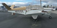N555E @ KRHV - A local Beechcraft Bonanza K35 with the V tail sits in front of the Discovery Air hangar. - by Chris L.