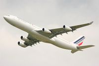 F-GLZI @ LFPG - Airbus A340-312, Take off rwy 27L, Roissy Charles De Gaulle airport (LFPG-CDG) - by Yves-Q
