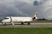 5A-LAM @ LMML - Canadair CL-600 Reg Jet CRJ900 5A-LAM Libyan Airlines - by Raymond Zammit