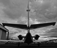 N511HC @ KRHV - A rare transient Cessna Citation I sits in front of the Lafferty Aircraft Sales hangar waiting for a storm to pass at Reid Hillview. - by Chris L.