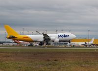 N853GT @ EDDP - View to rwy 26L with inbound traffic by POLAR for DHL. Behind that on apron 4 an AeroLogic triple seven and a Kalitta-B747... - by Holger Zengler
