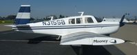 N315SB @ KRHV - A long time local 1969 Mooney M20F that has been sitting in this spot and hasn't moved for years. - by Chris L.
