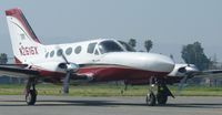 N2616X @ KRHV - A transient Cessna 414A Chancellor taxiing to Nice Air after landing from Arcata. - by Chris L.