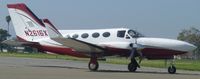 N2616X @ KRHV - A transient Cessna 414A Chancellor taxiing to Nice Air after landing from Arcata. - by Chris L.