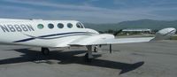 N888N @ E16 - A rare 1973 transient Cessna 340 sits on the ramp at South County, getting ready for its departure in 4 hours. - by Chris L.