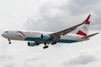OE-LAX @ CYYZ - On short final for runway 05 at Toronto Pearson - by BlindedByTheFlash