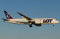 SP-LRE @ CYYZ - On short final for runway 23 at Toronto Pearson in the golden hour - by BlindedByTheFlash