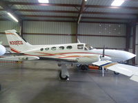 N300CG @ KRHV - A 1978 Cessna 414A Chancellor (My favorite plane) sitting inside the Lafferty Aircraft Sales hangar waiting to be sold. - by Chris L.