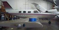 N844T @ KRHV - A 1989 Piper 46 Malibu sitting inside the Lafferty Aircraft Sales hangar waiting to be sold. - by Chris L.
