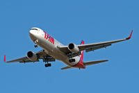 PT-MSV @ EGLL - Boeing 767-316ER [40593] (TAM Airlines) Home~G 20/09/2013. On approach 27R.