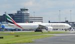 A6-EBS @ EGCC - Emirates 22 preparing for departure to DXB