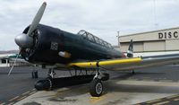N6438D @ KRHV - A cool and rare 1944 North American SNJ-5 sitting in front of Discovery Air at Reid Hillview. It was used in the movie Tora! Tora! Tora! which was a reenactment of Pearl Harbor. This is now based at South County (E16). - by Chris L.