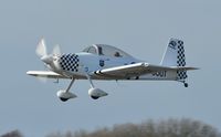 G-SOUT @ EGFH - Visiting RV-8 in Team Raven colours and markings departing Runway 22. - by Roger Winser