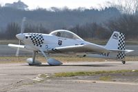 G-MAXV @ EGFH - Visiting RV-4 in Team Raven colours and markings. - by Roger Winser