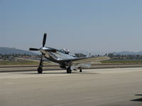 N514DK @ CMA - 1945 North American P-51D-25 MUSTANG, Packard Rolls V-1650  1,490 Hp, Limited class, taxi - by Doug Robertson