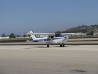 N9466T @ CMA - 1960 Cessna 210, Continental IO-470-S 260 Hp, taxi - by Doug Robertson