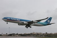 F-OJTN @ LMML - A340 F-OJTN Air Tahiti Nui. - by Raymond Zammit