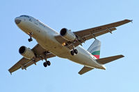 LZ-FBA @ EGLL - Airbus A319-112 [3564] (Bulgaria Air) Home~G 08/06/2014. On approach 27R. Revised nose cone.