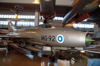 MG-92 @ EFJY - MiG-21F-13 of the Finnish Air Force displayed at the Aviation Museum of Central Finland at Tikkakoski - by Van Propeller