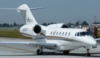 N792XJ - A nice 2008 Cessna Citation X taxing to 30L at San Jose International. - by Chris L.