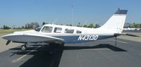 N43130 @ KRHV - A local 1983 Piper Seneca sitting on the Nice Air ramp. - by Chris L.
